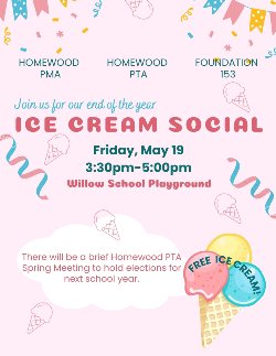 ice cream social announcement